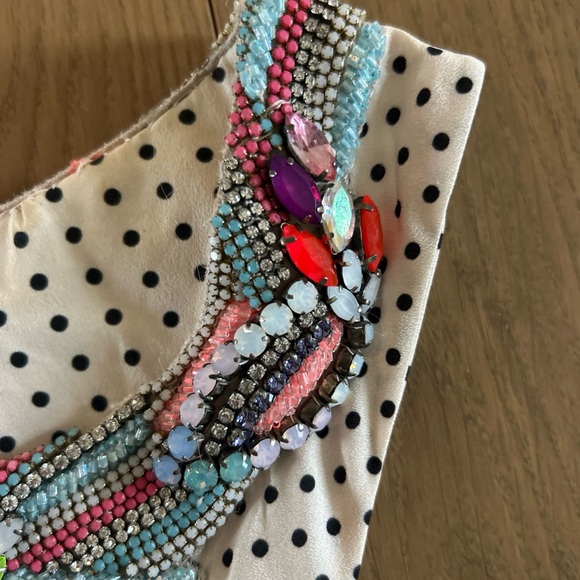 Anthropologie RANNA GILL size 2  Arnala Beaded Neck mix floral maxi dress - Picture 7 of 11